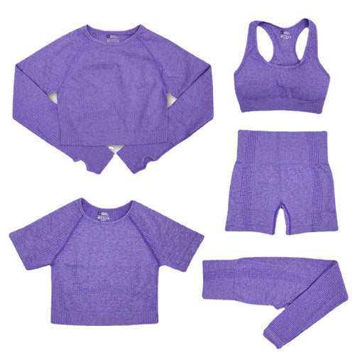 5pc Fashion Women's Workout Yoga Clothes Set